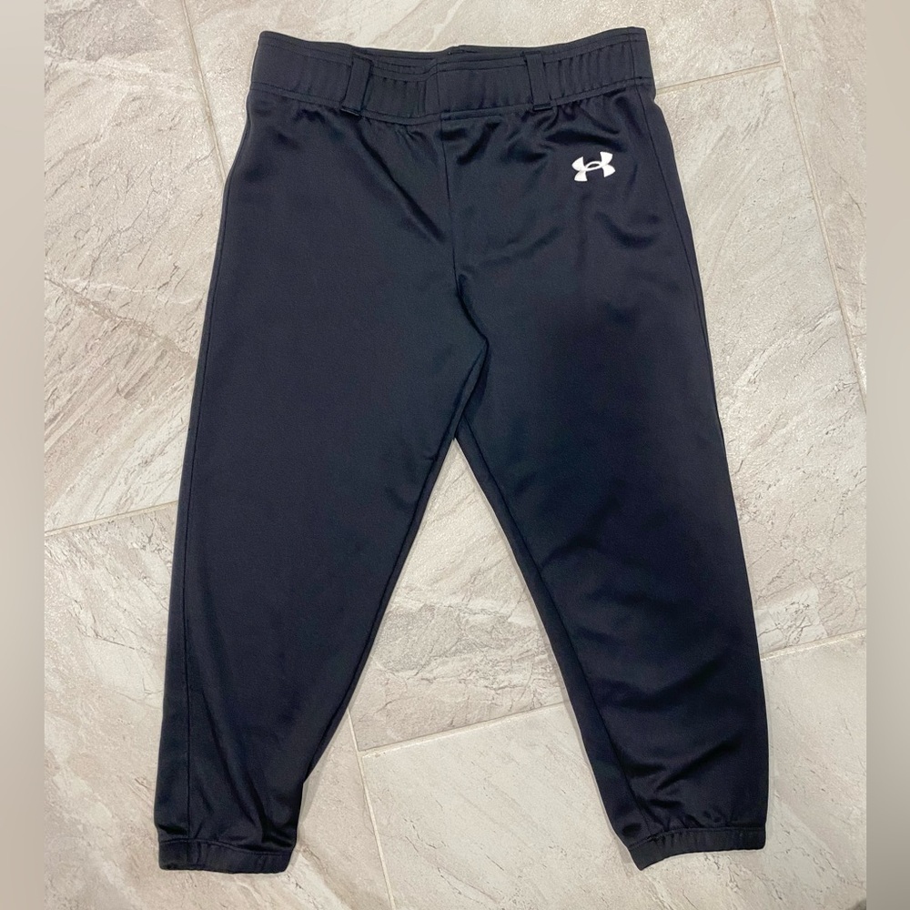 Under Armour Kids Black Softball Jogger Pants size youth Large